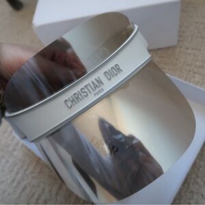 Dior Silver and White Visor